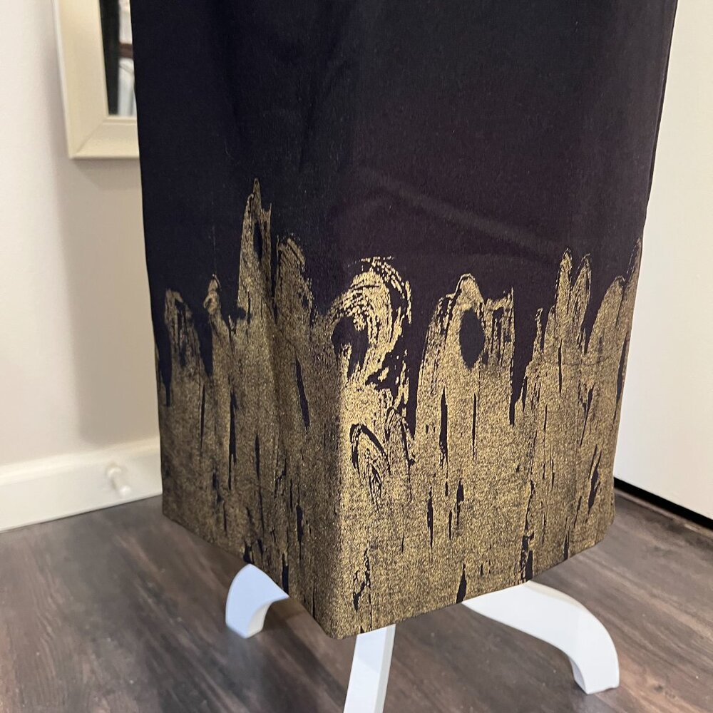 BCBGMaxAzria Black Maxi Dress with Gold Accent - Picture 4 of 14